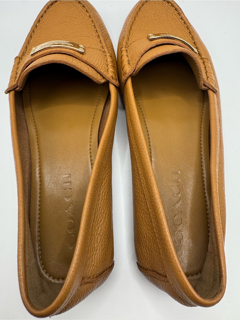 Coach Women’s Pebbled Leather Fredica Driving Loafers 7 - Picture 8 of 13